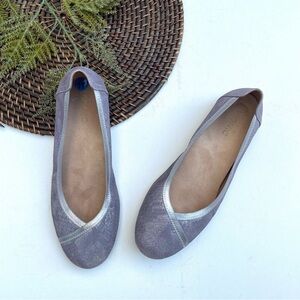 Vionic Womens Shoes Caroll Flats Lavender Purple Metallic Slip On Size 11